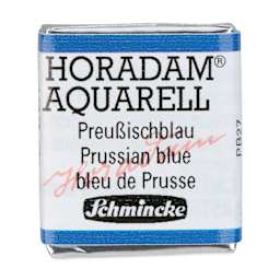 Schmincke Horadam Aquarell Artist Watercolor - Prussian Blue, Half Pan