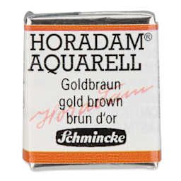 Schmincke Horadam Aquarell Watercolor - Gold Brown, Half Pan