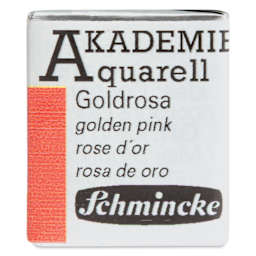 Schmincke Akademie Aquarell Watercolor Pan - Golden Pink, Half Pan