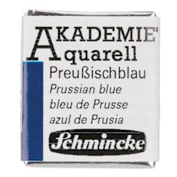 Schmincke Akademie Aquarell Watercolor Pan - Prussian Blue, Half Pan