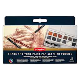 Derwent Shade and Tone Mixed Media Set - Set of 12, Assorted Colors, front view of the packaging