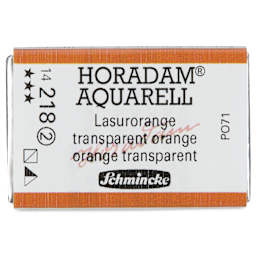 Schmincke Horadam Aquarell Watercolor - Transparent Orange, Full Pan