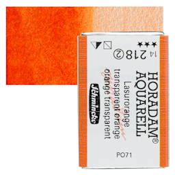 Schmincke Horadam Aquarell Watercolor - Transparent Orange, Full Pan and swatch