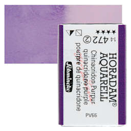 Schmincke Horadam Aquarell Watercolor - Quinacridone Purple, Full Pan and swatch