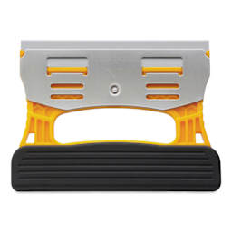 Olfa Stainless Steel Multi-Grip Scraper, blade cover on handle