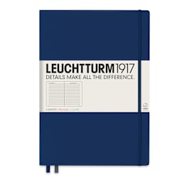 Leuchtturm1917 Ruled Hardbound Notebook - Navy, Master, 8-3/4" x 12-1/2"