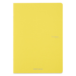 Fabriano EcoQua Staplebound Notebook - Yellow, 11.7" x 8.3", Blank (front view)