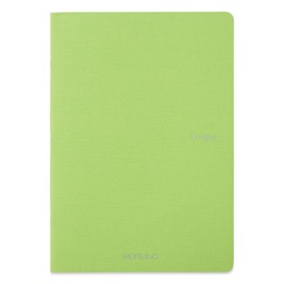Fabriano EcoQua Staplebound Notebook - Lime, 11.7" x 8.3", Blank (front view)