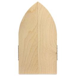 Trekell Gothic Wood Panel - Arch Altar Folding Panel, 6-1/2"W x 12"L x 1"H when closed
