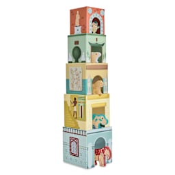 Hape x The Met Museum Nesting & Stacking Block Set, stacked