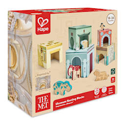 Hape x The Met Museum Nesting & Stacking Block Set, packaging
