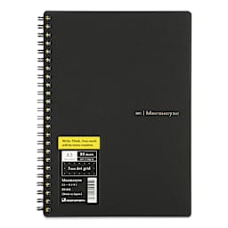 Maruman Mnemosyne Notebook - Black, A5, Dot Grid