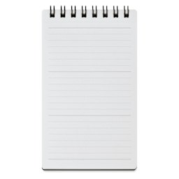 Maruman’s Mnemosyne Reporter Notebook - B7, Black, 3" x 5", flipped open