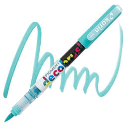 Karin Pigment Decobrush Marker - Cool Aqua marker and swatch