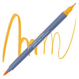 Faber-Castell Goldfaber Aqua Dual Marker - 109 Dark Chrome Yellow marker and swatch