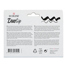 Royal Talens Ecoline DuoTip Markers - Urban Landscape, Set of 6 back of box