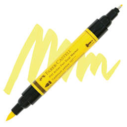 Faber-Castell Pitt Artist Pen Dual Tip Marker - Cadmium Yellow 107 marker and swatch