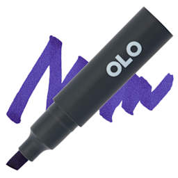 Olo Chisel-Tip Half Marker - BV1.7 Iris - Marker and Swatch