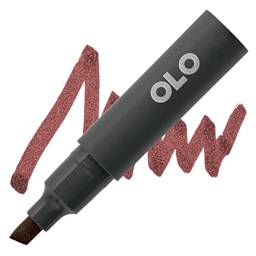 Olo Chisel-Tip Half Marker - OR4.8 Cacao Bean marker and swatch