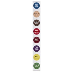 Olo Brush Dual-Tip Markers - Set of 8, Comic colors with codes