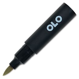 Olo Brush-Tip Half Marker - YG8.3 Lichen with cap off