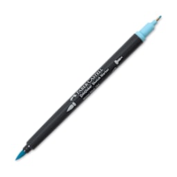 Faber-Castell Goldfaber Sketch Dual-Tip Marker - 164 Water Blue, caps off