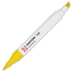 Pantone Dual Tip Marker - 102, marker with caps off