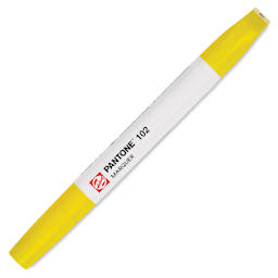 Pantone Dual Tip Marker - 102, marker with caps on