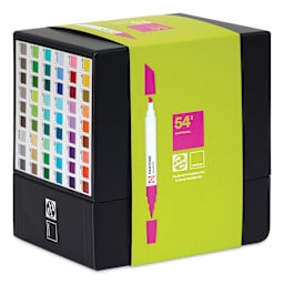 Pantone Dual Tip Markers - Assorted, Additional Set of 54, front of the package