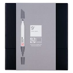 Pantone Dual Tip Markers - Cool Gray, Set of 9, front of the packaging