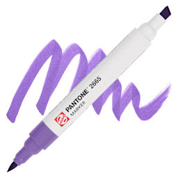 Pantone Dual Tip Marker - 2665, swatch and marker