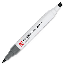 Pantone Dual Tip Marker - Cool Gray 11, caps off