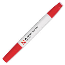 Pantone Dual Tip Marker - Red 032, caps on