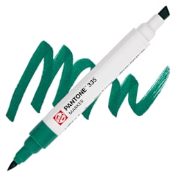 Pantone Dual Tip Marker - 335, swatch and marker