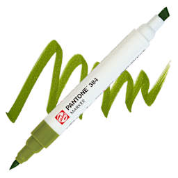 Pantone Dual Tip Marker - 384, swatch and marker