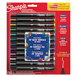 Sharpie Creative Acrylic Markers - Set of 12, Classic, Fine Tip front of packaging