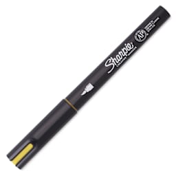 Sharpie Creative Acrylic Marker - Yellow, Brush Tip - with cap on