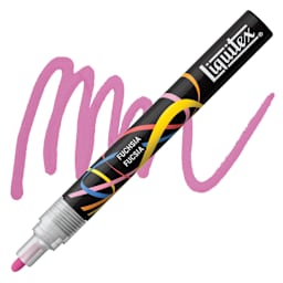 Liquitex Marker - Fuchsia, Bullet Tip, 2 mm marker with swatch