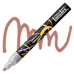 Liquitex Marker - Terracotta, Bullet Tip, 2 mm marker with swatch