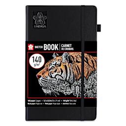 Sakura Black Paper Hardcover Sketchbook - Black, 5.1" x 8.3", Blank