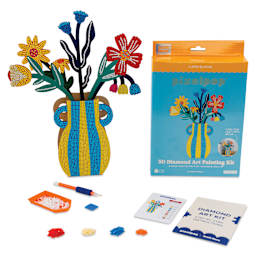 Craft Hero PixelPop 3D Flower Display Kit - Capri Bloom, packaging and finished piece