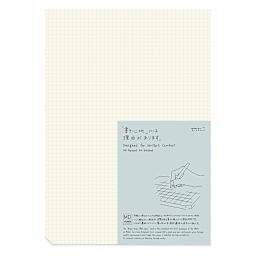 Midori MD Paper Pad - A4, Grid, White, 90 Sheets, front