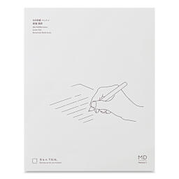 Midori MD Cotton Letter Pad - A5, Ruled, White, 50 Sheets, front of pad