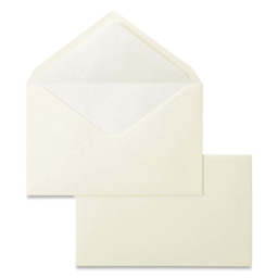 Midori MD Paper Envelopes - 4.6" x 7.3", White, Pkg of 8, open and closed