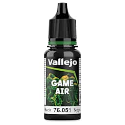 Vallejo Game Air Acrylic Airbrush Paint - Black, 18 ml Bottle