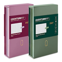 Leuchtturm1917 Quarterly Daily Planner 2027, rose and green planners
