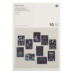Rico Design Paper Poetry Scratch Paper Pads - Motifs, A5, Set of 10 Sheets - front of packaging