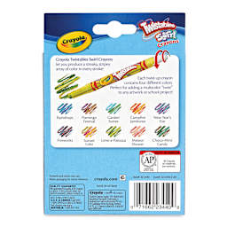 Crayola Twistables Swirl Mini Crayons - Set of 10, back of the packaging