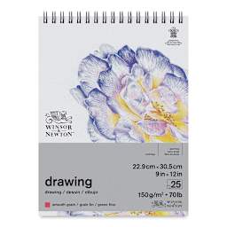 Winsor & Newton Drawing Pad - 9" x 12", Smooth (front of pad)