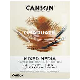 Canson Graduate Toned Mixed Media Pad - Natural, 11" x 14", front cover